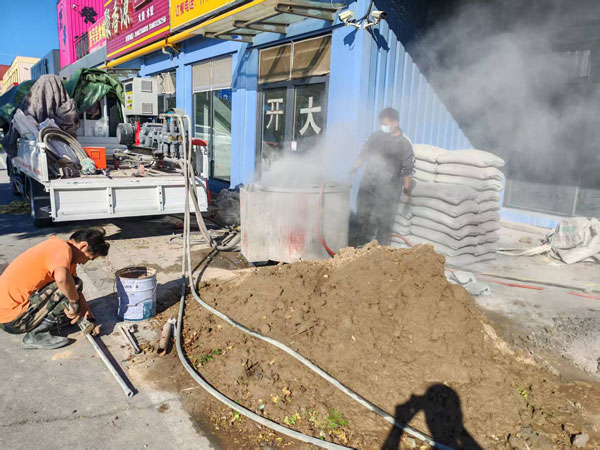 岭东顶管注浆加固